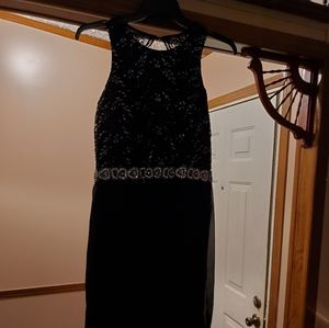 High Low Black & Silver Formal